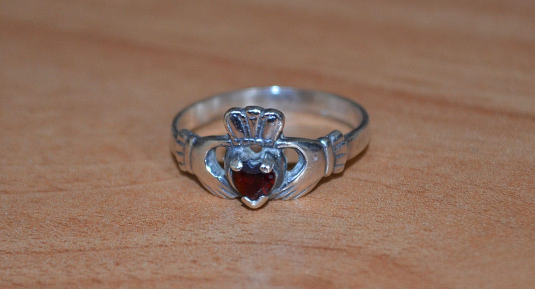 Irish Claddagh Ring Meaning - A Claddagh Ring with Birthstone - The Irish Place