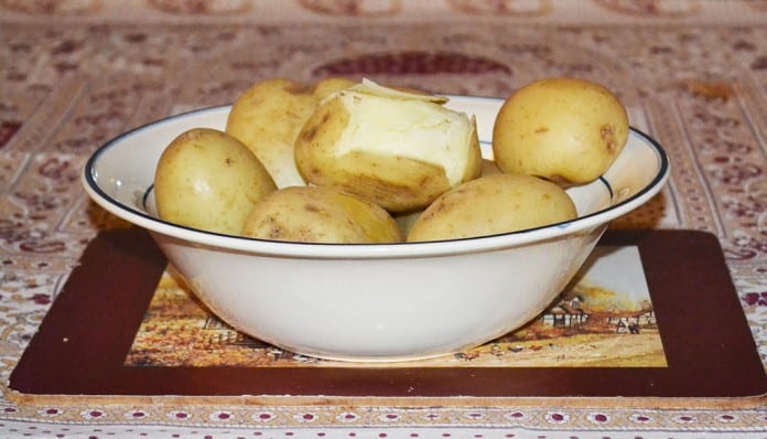 National Potato Day - A Bowl of Floury Potatoes ready for serving - The Irish Place