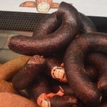 Black and White Pudding on sale in the English Market, Cork