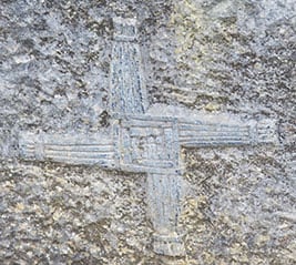 A carving of a St Brigit's Cross - The Irish Place