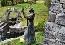 Statue of St Brigits at St Brigits Holy Well, Kildare - The Irish Place