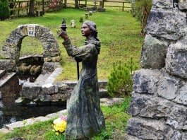 Statue of St Brigits at St Brigits Holy Well, Kildare - The Irish Place