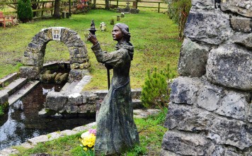 Statue of St Brigits at St Brigits Holy Well, Kildare - The Irish Place