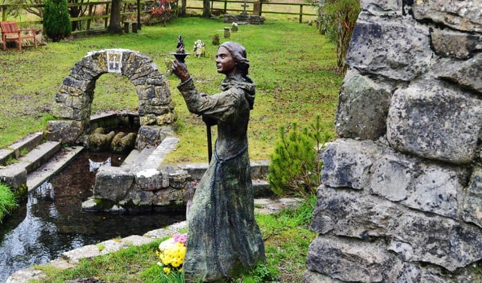 Statue of St Brigits at St Brigits Holy Well, Kildare - The Irish Place