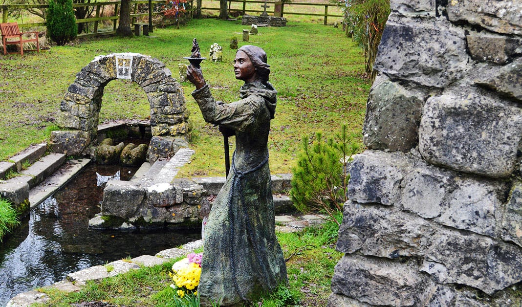 Statue of St Brigits at St Brigits Holy Well, Kildare - The Irish Place