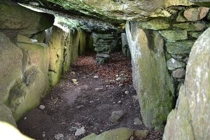 A view of the interior of the main chamber of the Labbacallee Wedge Tomb - The Irish Place