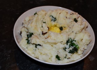 A nice freshly made bowl of Colcannon ready to serve and enjoy - The Irish Place