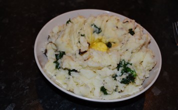 A nice freshly made bowl of Colcannon ready to serve and enjoy - The Irish Place