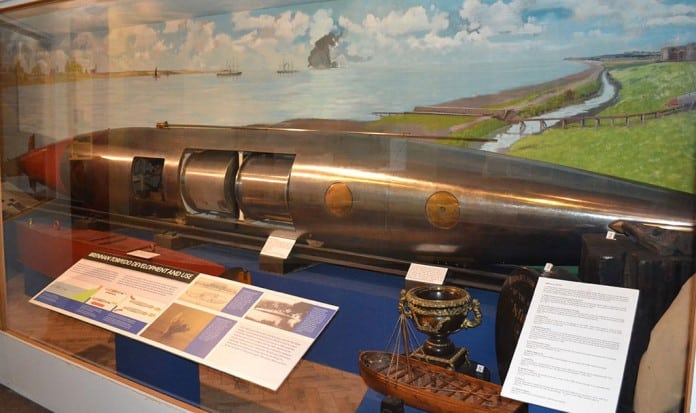 The last example of the Brennan Torpedo on display in The Royal Engineers Museum, Chatham, Kent - The Irish Place