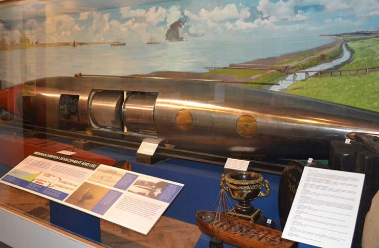 The last example of the Brennan Torpedo on display in The Royal Engineers Museum, Chatham, Kent - The Irish Place