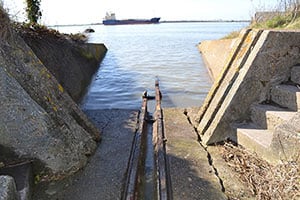 The remains of the Brennan Torpedo launch rails at Cliffe Fort, Kent - The Irish Place