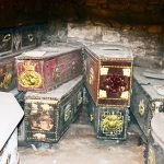 The highly decorated coffins of the Earls of Leitrim.