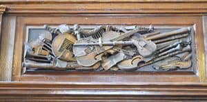 The beautifully carved Organ Trophy on the Organ in St. Michan's Church - The Irish Place