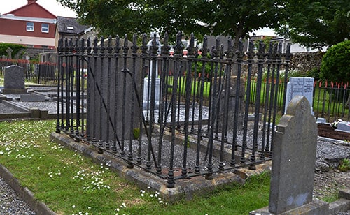 Another example of an Anti-bodysnatching grille, also known as a mortsafe. This one is located in the graveyard of St Mary's Church of Ireland, Dungarvan, Co. Waterford. - The Irish Place