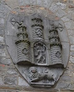 The Kilkenny Coat of Arms on the right side wall of the Tholsel. - The Irish Place