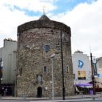 Reginald’s Tower with the replica Viking Longboat on display next to it.