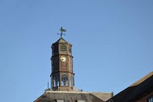 The copper cladded Clock Tower on the Tholsel - The Irish Place