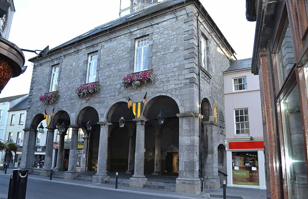 The Tholsel on High Street in Kilkenny built on the site where in 1324 Petronella de Meath was burnt at the stake - The Irish Place