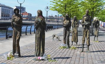 Haunting Memorial: The ‘Famine’ Statues at Custom House Quay The Haunting Memorial Statues commemorating the Great Hunger on Customs House Quay in Dublin's Docklands - The Irish Place