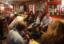 A typical Irish Traditional Music session at Cooley's House in Ennistymon, Co. Clare - The Irish Place