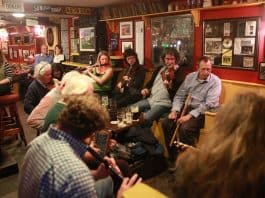 A typical Irish Traditional Music session at Cooley's House in Ennistymon, Co. Clare - The Irish Place