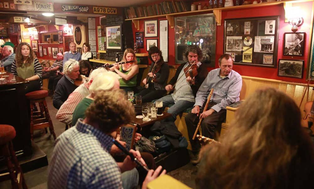 A typical Irish Traditional Music session at Cooley's House in Ennistymon, Co. Clare - The Irish Place