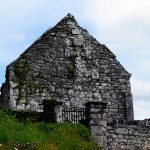 Kilnaboy Church with the Cross of Lorraine visible in the gable wall.