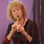 Mary Bergin playing the Tin Whistle. Photo: Bob Singer.