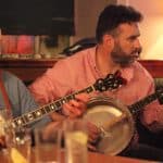 Banjos being played in a session at the Ennis Trad fest 2015. Photo: Bob Singer