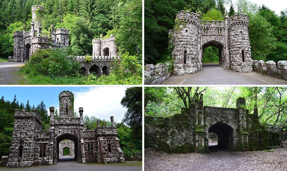 Various views of the Towers and Bridge at Ballysaggartmore - The Irish Place