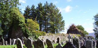 The ruins of Medieval Seskinan Church at Knockboy - The Irish Place