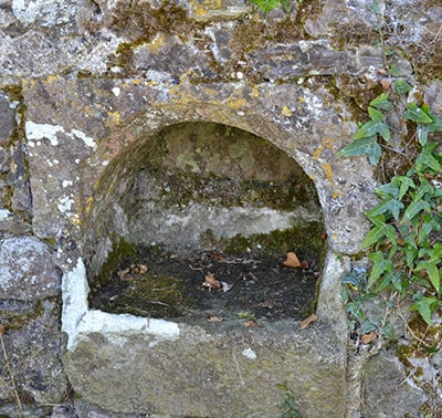 Holy Water Stoup in Seskinan Church - The Irish Place