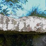 The Ogham Stone used as the lintel in the northern window near the east gable.