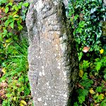 The freestanding Ogham Stone in the Northwest corner.