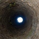 Internal upwards view from the doorway in the tower.