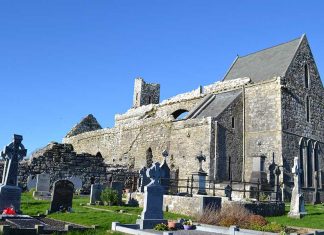 A view of Corcomroe Abbey from a south-easterly direction - The Irish Place