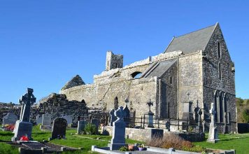 A view of Corcomroe Abbey from a south-easterly direction - The Irish Place