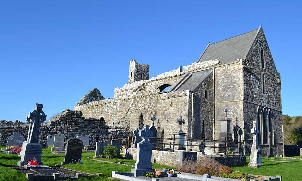 A view of Corcomroe Abbey from a south-easterly direction - The Irish Place