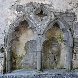 Possible Sedilia next to Conor O'Brien's Tomb in the North Wall in Corcomroe Abbey - The Irish Place