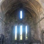 The Gable at the Eastern end showing the beautiful rib vaulting of the ceiling.