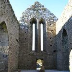 The Gable wall at the western end of Corcomroe Abbey.