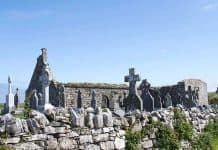 The ruins of Killilagh Church in Doolin, Co. Clare.