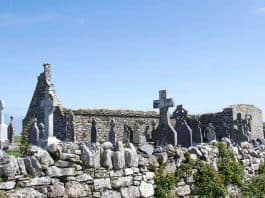 The ruins of Killilagh Church in Doolin, Co. Clare.