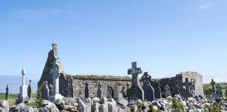 The ruins of Killilagh Church in Doolin, Co. Clare.