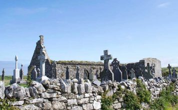 The ruins of Killilagh Church in Doolin, Co. Clare.
