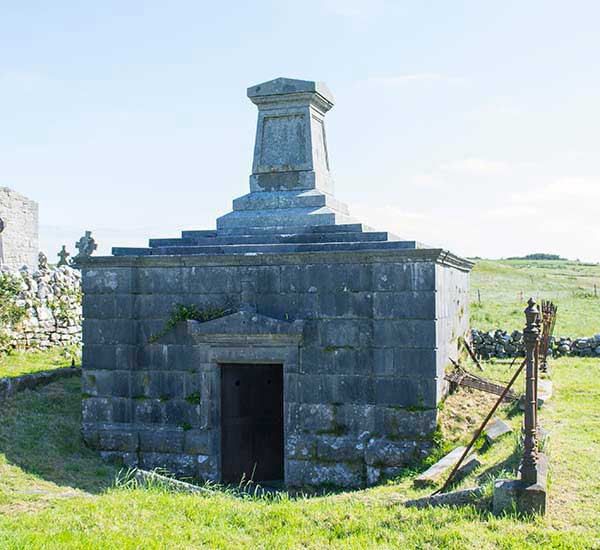 The MacNamara Vault next to Killilagh Church in Doolin Co. Clare which was used to intern prisoners during the time of the 'troubles'.