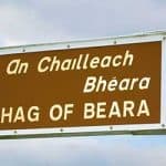 The signpost by the roadside showing the location of the Hag of Beara.