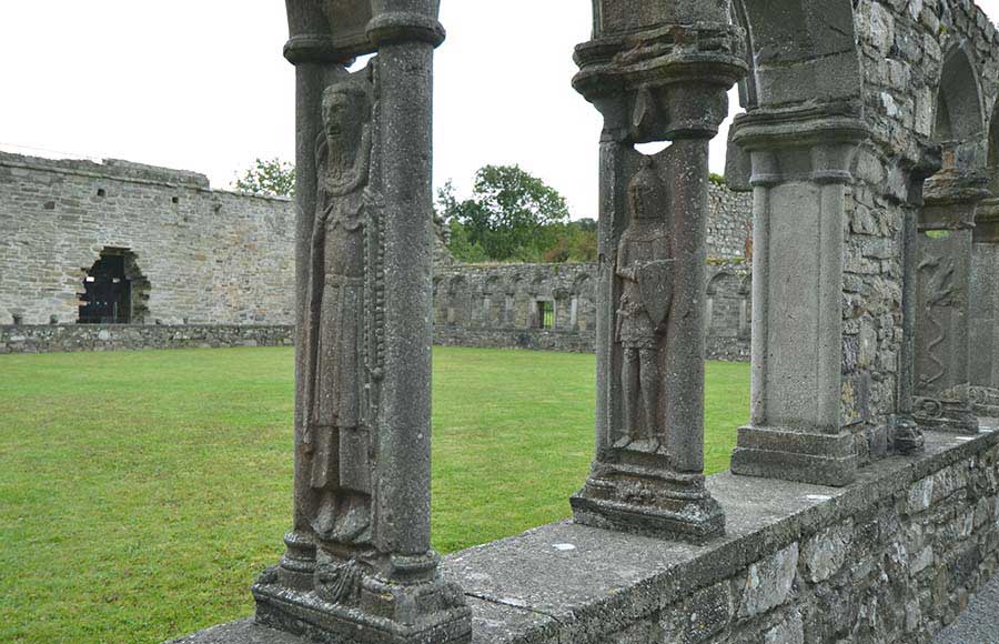 The sculptured cloister arcade at Jerpoint