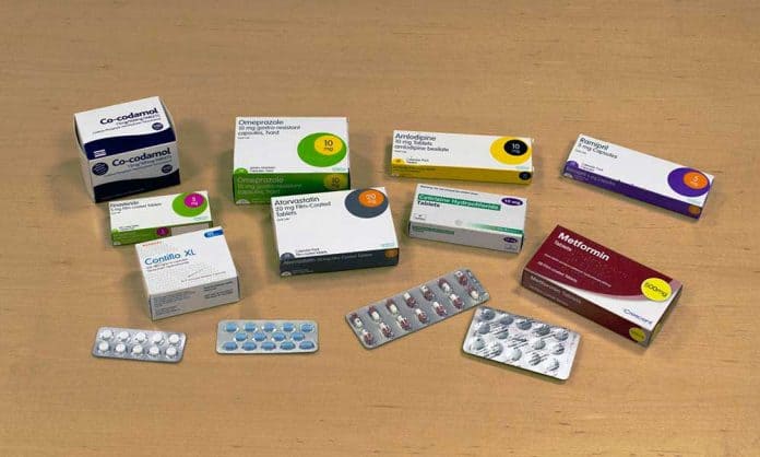 A selection of some common prescription medication