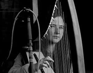 Harpist at Scoil Acla